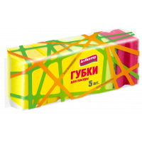 AV Губки для посуды профилированные Eco Technology 85х65х45мм, 5шт